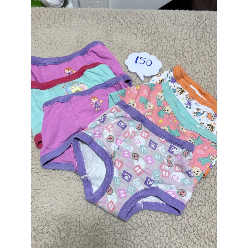 Cocomelon Toddler Girls Training Pants 5 Pack Size 4T Multicolor JJ YoYo Cotton